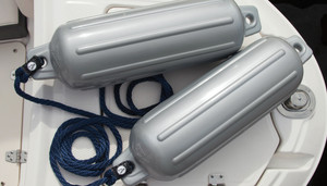 Taylor Made Boat Fender 252007 Storm Gard; Ribbed; Cylinder; Black Onyx; Inflatable Vinyl; Reinforced Molded-In Eyelets; Single; For Marine Applications