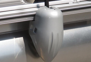 Taylor Made Boat Fender | Ribbed Vinyl 16x9 - Aurora Gold | Integrated Rubber Valve, Molded Ridge Hook