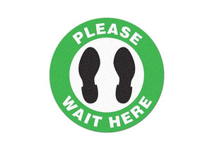 Stay Safe and Maintain Distance with Top Tape|17 Inch Social Distancing Floor Sign in Green/Black|Highly Visible and No Guesswork Stay Safe and Maintain Distance with Top Tape|17 Inch Social Distancing Floor Sign in Green/Black|Highly Visible and No Guesswork