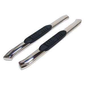 Upgrade Your Silverado 1500 with TrailFX TFX 5" Oval Stainless Steel Side Bars | Slip-Resistant Entry | Easy Installation