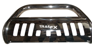 Custom Fit 2016-2022 Toyota Tacoma | TrailFX Bull Bar | Polished Stainless Steel | 3 Inch Diameter | With Skid Plate | Optional Lighting Holes Custom Fit 2016-2022 Toyota Tacoma | TrailFX Bull Bar | Polished Stainless Steel | 3 Inch Diameter | With Skid Plate | Optional Lighting Holes