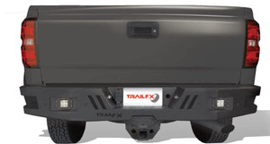 Rugged TrailFX Rear HD Bumper | Ford F-350 Super Duty,F-250 Super Duty | Direct Fit, Black Titanium Steel, Built-In Step, OE Sensor Compatible Rugged TrailFX Rear HD Bumper | Ford F-350 Super Duty,F-250 Super Duty | Direct Fit, Black Titanium Steel, Built-In Step, OE Sensor Compatible