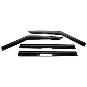 Fits 2020-2023 Ford Explorer TrailFX Rainguard 4818H TFX 4-PC Window Vents; Low Profile; Tape-On; Smoke; Tinted Acrylic; Set Of 4; Custom Design; Installs Using Pre-Applied 3M Tape