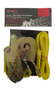 Secure Your Cargo with TrailFX 10ft x 2in Tie Down Strap | 2000lb Load Capacity | 6000lb Break Strength Secure Your Cargo with TrailFX 10ft x 2in Tie Down Strap | 2000lb Load Capacity | 6000lb Break Strength