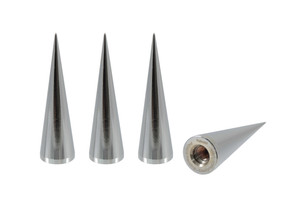 Chrome Plated True Spike Lug Nut Covers | Set of 4 Spike Style Covers Compatible with VMS Racing Lug Nuts