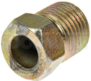 Dorman Tube End Fitting Nut 785-462D OE Solutions; 1/4 Inch Standard Flare; 0.57 Inch Length; Brass; Single; Clamshell Package Dorman Tube End Fitting Nut 785-462D OE Solutions; 1/4 Inch Standard Flare; 0.57 Inch Length; Brass; Single; Clamshell Package