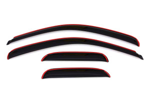 Sleek Smoke Finish Rainguard Set | Fits Various 07-13 Chev & GMC Models | Ventvisor | Aerodynamic Design