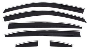 Enhance Your Cadillac SRX 2010-2016 with AVS Ventvisor Rainguards | Set of 6, Smoke w/Chrome Trim