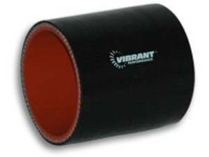 Vibrant Straight Intercooler Hose|2-3/4'' ID, 3'' Length|Black Silicone, 4-Ply|High Temp Resistant