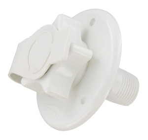 Valterra Fresh Water Inlet | RV System Connection | Flush Mount, White Plastic, Check Valve Valterra Fresh Water Inlet | RV System Connection | Flush Mount, White Plastic, Check Valve