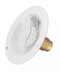 Durable Valterra Fresh Water Inlet | Recessed Mount | 1/2 Inch Female Thread | Brass Check Valve | Lead Free | With Swivel Fitting & Dust Plug Durable Valterra Fresh Water Inlet | Recessed Mount | 1/2 Inch Female Thread | Brass Check Valve | Lead Free | With Swivel Fitting & Dust Plug