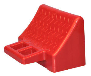 Valterra Red Plastic Wheel Chock | Grips Tires for Stability | Stop RV Roll on Stackers | Durable with Warranty