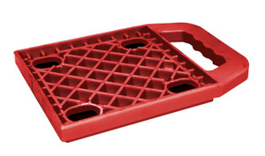 Valterra Trailer Stabilizer Pads | Set of 4, Red Polymer, EZ Grip Handle, UV Stabilized