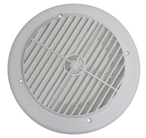 Valterra Louvered Heating/Cooling Register | 360 Degree Rotation | White 4 Inch Diameter