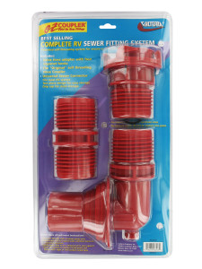 Valterra EZ Coupler Sewer Hose Connector | 3-Piece System | Connector for RV Waste Valve | Durable | Easy Recreation Valterra EZ Coupler Sewer Hose Connector | 3-Piece System | Connector for RV Waste Valve | Durable | Easy Recreation
