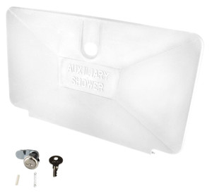 White Replacement Door For Phoenix Exterior Shower | With Lock White Replacement Door For Phoenix Exterior Shower | With Lock