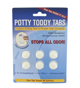 Valterra Potty Toddy Holding Tank Treatment 6 Tablets | Odor-Stopping, 50 Gallon Tank Treatment, Formaldehyde-Free Valterra Potty Toddy Holding Tank Treatment 6 Tablets | Odor-Stopping, 50 Gallon Tank Treatment, Formaldehyde-Free