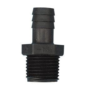 Valterra Male Adapter | Durable Plastic | 1/4" Male NPT x 3/8" Barb