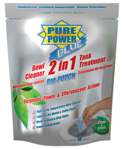 Valterra Pure Power Blue Tank Treatment | Treats 40 Gallon Tanks | Biological Enzyme Formula | Fresh Clean Scent Valterra Pure Power Blue Tank Treatment | Treats 40 Gallon Tanks | Biological Enzyme Formula | Fresh Clean Scent