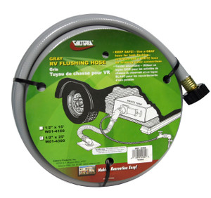 Valterra Waste Water Hose | Flushing Sewer Hose and Tank Drain System | 25ft Gray Hose Valterra Waste Water Hose | Flushing Sewer Hose and Tank Drain System | 25ft Gray Hose