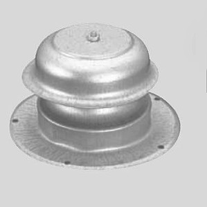 Galvanized Steel Sewer Vent | Fits 1-1/2 Inch Pipe | 5-1/2 Inch Base | Removable Cap