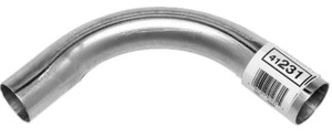 Walker Exhaust Exhaust Pipe - Bend 45 Degree 41231 Exhaust Pipe - Bend 90 Degree; 1-1/2 Inch Diameter; Aluminized Steel; 4 Inch Bend Radius; 12-3/4 Inch Overall Length; Single