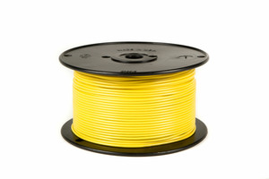 Heavy-Duty 14 AWG Yellow Primary Wire | High-Quality, Oil & Moisture Resistant | 100ft Spool