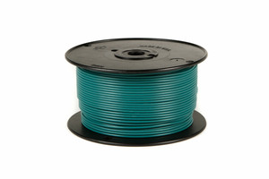 High Quality 16 AWG Green Primary Wire | 100ft Spool, Resistant to Grease, Oil, Gasoline | Multi-Strand Copper Conductor