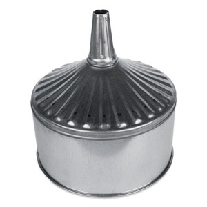 Heavy-Duty Galvanized Steel Funnel | 12 Quart Capacity | 50 Mesh Strainer Screen