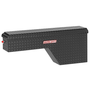 Extreme Protection Wheel-Well Tool Box | Fits All Full-Size Pickups | Diamond Tread Design | Black Aluminum