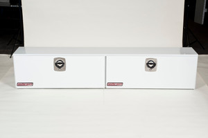 Heavy Duty Weather Guard White Steel Hi-Side Toolbox | 90-1/4" x 13-1/4" x 16" | Corrosion Resistant, Weather Seal, Secure Lock, Lifetime Warranty