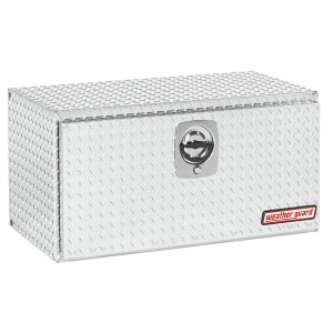 Heavy-Duty Bright Aluminum Underbed Tool Box | Fits Flatbeds, Trucks | Diamond Tread, Quick Release Doors Heavy-Duty Bright Aluminum Underbed Tool Box | Fits Flatbeds, Trucks | Diamond Tread, Quick Release Doors