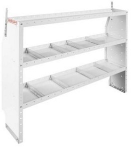 Maximize Van Storage with Weather Guard 3-Shelf Unit | Adjustable Shelves & 12 Dividers | Steel Construction