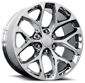 Sleek Chrome 24x10 Wheel Replica | Forged Aluminum Construction | TPMS Compatible