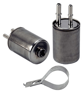 Wix Filters Fuel Filter 33980 OE Replacement; In-Line; 2.17 Inch Diameter x 4.8 Inch Length; 7 Micron Paper Element; With Mounting Hardware