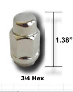 Chrome Plated 14x1.5 Lug Nut | High Quality, Heat Treated, Limited Lifetime Warranty, West Coast Made!