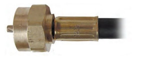 Marshall Excelsior Propane Hose MER410-60 1/4 Inch Inside Diameter High Pressure Hose; 3/8 Inch MNPT x 3/8 Inch Female Flare Swivel; With Thermal Protection; 60 Inch Length; Thermoplastic And Brass Marshall Excelsior Propane Hose MER410-60 1/4 Inch Inside Diameter High Pressure Hose; 3/8 Inch MNPT x 3/8 Inch Female Flare Swivel; With Thermal Protection; 60 Inch Length; Thermoplastic And Brass