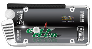 Enhance Your Ride with Chrome Plated Golf Club License Plate Frame | Fits Standard Novelty/License Plates Enhance Your Ride with Chrome Plated Golf Club License Plate Frame | Fits Standard Novelty/License Plates