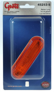 Grote Industries Oval Clearance Light | Amber Lens, White Housing | Easy Installation, Snap-On Lens | Limited Warranty