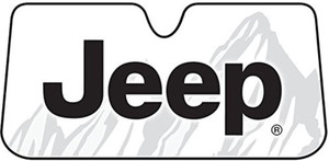 Transform Your Ride with Universal Gray/Black Jeep Windshield Shade | Stay Cool, Protect Interior, Easy Install