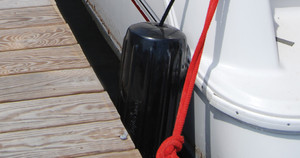 Taylor Made Boat Fender | Big B Cylinder For 35 To 50 Ft Boat | Smooth Vinyl | Mid Atlantic Blue