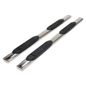 Ford F-150 5" Oval Straight Side Bars | Polished Stainless Steel | Easy Installation | Slip-Resistant Step Pads Ford F-150 5" Oval Straight Side Bars | Polished Stainless Steel | Easy Installation | Slip-Resistant Step Pads