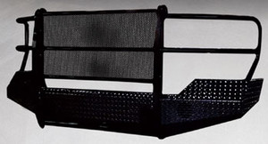 TrailFX Full Replacement Bumper Fits Ford: F-350 Super Duty,F-450 Super Duty,F-550 Super Duty,F-250 Super Duty 1999-2004 | Black Steel, Grille Guard, Mesh | Direct Fit, Mounting Hardware Included