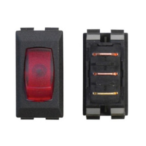 Valterra Diamond Group Interior Light Switch | Rocker, Illuminated, Red/Black, SPST, 125V, 6A | Appliances, Durable, 3/Bg