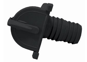 Valterra Fresh Water Inlet RF911BK Used For RV Fresh Water System; Black; With 1-3/8 Inch x 1-1/4 Inch Barbed Inlet