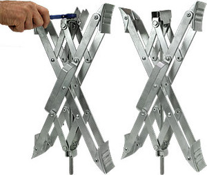 Ultimate Super Grip Wheel Chock Set | For Tandem Trailers | Heavy-Duty Steel | Collapsible Design Ultimate Super Grip Wheel Chock Set | For Tandem Trailers | Heavy-Duty Steel | Collapsible Design