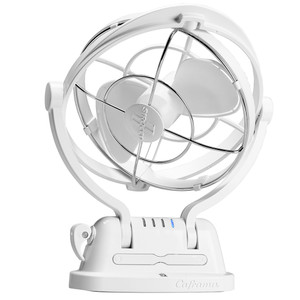 Caframo Limited Fan 7010CAWBX Sirocco II; 7 Inch; 3 Speed; Cabin Type; 12 Volt or 24 Volt; 2.7 Pounds; White; Push Button Control; 360 Degree Rotation; Gimbal Design Caframo Limited Fan 7010CAWBX Sirocco II; 7 Inch; 3 Speed; Cabin Type; 12 Volt or 24 Volt; 2.7 Pounds; White; Push Button Control; 360 Degree Rotation; Gimbal Design