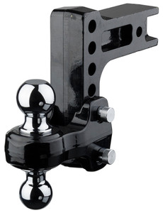 Heavy-Duty Fastway Trailer Hitch Ball Mount | Fits 2-1/2" Receiver | 20000 lb GTW | Adjustable 6" Drop/7" Rise | Dual Locking Pins | Forged Steel | With 2" & 2-5/16" Chrome Balls