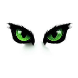Cat Eyes Glowing Green Vinyl Car Decal Sticker – Waterproof & UV-Resistant 4.0"