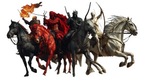Four Horsemen Apocalypse Hyperrealistic Vinyl Car Decal Sticker – Waterproof & UV-Resistant 7.06" Four Horsemen Apocalypse Hyperrealistic Vinyl Car Decal Sticker – Waterproof & UV-Resistant 7.06"